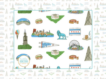 Load image into Gallery viewer, Little Hometown - Chicago Baby 2-in-1 Burp Cloth and Bib (Unisex)