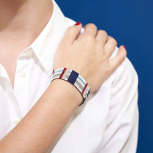 Load image into Gallery viewer, INK + ALLOY - Kenzie Woven Stripes Beaded Stretch Bracelet Wholesale