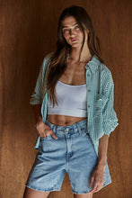 Load image into Gallery viewer, Woven Cotton Collar Neck Button Front Long Sleeve