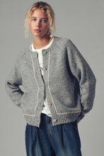 Load image into Gallery viewer, Contrast Trim Boho Knit Button Cardigan