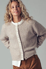 Load image into Gallery viewer, Lace Trim Wool Blend Cardigan