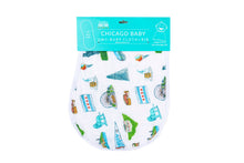 Load image into Gallery viewer, Little Hometown - Chicago Baby 2-in-1 Burp Cloth and Bib (Unisex)