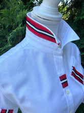 Load image into Gallery viewer, Pearly Vine - Casie 2 - White Ox w/Red, White & Black  Stripe Ribbon