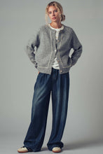 Load image into Gallery viewer, Contrast Trim Boho Knit Button Cardigan