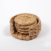 Load image into Gallery viewer, Natural Woven Coaster Set
