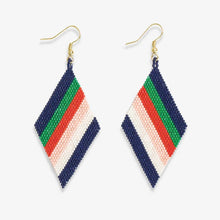 Load image into Gallery viewer, INK + ALLOY - Frida Diagonal Uniform Stripe Beaded Earrings St. Tropez Wholesale
