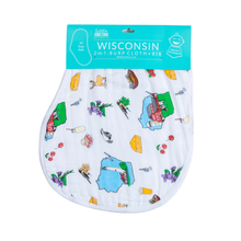 Load image into Gallery viewer, Baby Burp Cloth & Bib Combo: Wisconsin