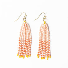 Load image into Gallery viewer, INK + ALLOY - Abbey Tassel Alternating Seed Bead Earring Pink And Coral