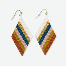 Load image into Gallery viewer, INK + ALLOY - Frida Diagonal Stripes Beaded Drop Earrings Desert Wholesale