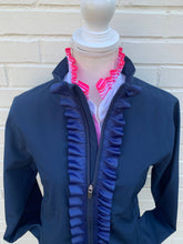 Load image into Gallery viewer, Pearly Vine - Kate Ruffled Ribbon Collar - White w Pink & White Stripe