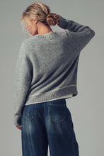 Load image into Gallery viewer, Contrast Trim Boho Knit Button Cardigan