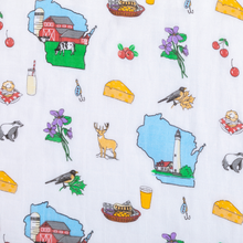 Load image into Gallery viewer, Baby Burp Cloth & Bib Combo: Wisconsin