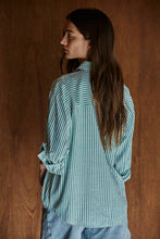 Load image into Gallery viewer, Woven Cotton Collar Neck Button Front Long Sleeve