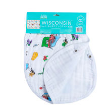 Load image into Gallery viewer, Baby Burp Cloth & Bib Combo: Wisconsin