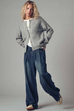 Load image into Gallery viewer, Contrast Trim Boho Knit Button Cardigan