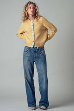 Load image into Gallery viewer, Floral Trim Wool Blend Cardigan