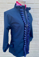Load image into Gallery viewer, Pearly Vine - Kate Ruffled Ribbon Collar - White w Pink & White Stripe
