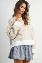 Load image into Gallery viewer, BUTTERMELON - Cozy Contrast Trim Sweater-BMW8575