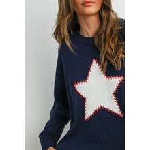 Load image into Gallery viewer, BUTTERMELON - Drop Shoulder Star Pattern Sweater - BMW7756