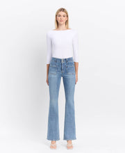 Load image into Gallery viewer, Flying Monkey - High Rise, Front Pocket Flare Jeans -  F5510