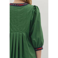 Load image into Gallery viewer, Solid Top with Tartan Trim