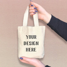 Load image into Gallery viewer, Sockprints - Mini Canvas Bag- Add Your Own Design