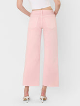 Load image into Gallery viewer, VERVET by FLYING MONKEY - HIGH RISE PALE LILAC COLOR CROP WIDE LEG JEANS T5894PLL