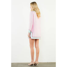 Load image into Gallery viewer, Long Sleeve Colorblocked V-Neck Dress