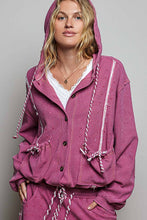 Load image into Gallery viewer, Vintage Washing Solid Laser Cut Thermal Knit Hoodies Top