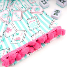 Load image into Gallery viewer, Mahjong Stripe Pom-Pom Kitchen Towel Set