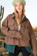 Load image into Gallery viewer, La Miel - JKT1775-Lightweight Solid Raw Edge Button Down Jacket