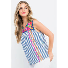 Load image into Gallery viewer, Stripe Embroidered Top