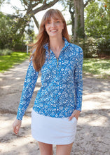 Load image into Gallery viewer, Cabana Life - Seaside Floral 1/4 Zip Sport Top