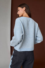 Load image into Gallery viewer, Striped Brushed Crewneck Sweater - Blue