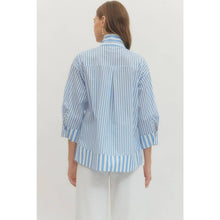 Load image into Gallery viewer, Stripe Print Top - Blue