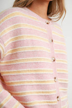 Load image into Gallery viewer, BUTTERMELON - Cozy Stripe Button-Up Cardigan- BMC8594