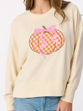 Load image into Gallery viewer, Gingham Pumpkin Sweatshirt
