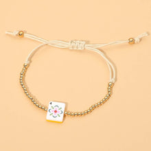 Load image into Gallery viewer, Sensibling Corp. - Decorative Mahjong Charm Beaded Adjustable Cinch Pull Tie Bracelet