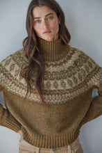 Load image into Gallery viewer, Knit Sweater Fair Isle Mock Neck Pullover