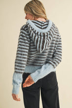 Load image into Gallery viewer, &amp;MERCI - STRIPED HOODIE SWEATER CARDIGAN MSW11063