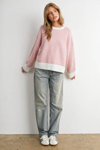 Load image into Gallery viewer, BUTTERMELON - Cozy Contrast Trim Sweater-BMW8575