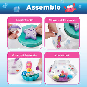 Grow Your Own Crystal Mermaid Terrarium DIY Kit for Kids