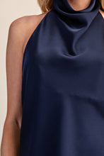 Load image into Gallery viewer, Halter Neck Cowl Neck Sleeveless Satin Top
