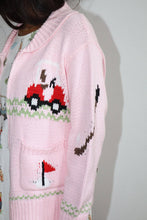 Load image into Gallery viewer, Hole In One Intarsia Zip Sweater
