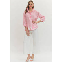 Load image into Gallery viewer, Stripe Print Top - Blue