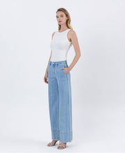 Load image into Gallery viewer, FLYING MONKEY - HIGH RISE SIDE POCKET TROUSER WIDE JEANS F5964