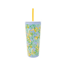 Load image into Gallery viewer, Lilly Pulitzer - Tumbler with Straw, Make Lemonade