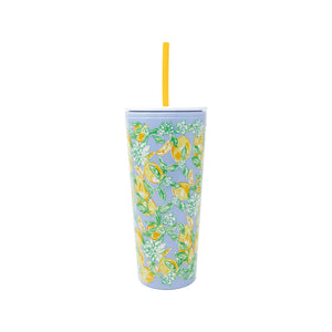 Lilly Pulitzer - Tumbler with Straw, Make Lemonade