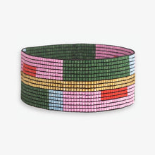 Load image into Gallery viewer, INK + ALLOY - Kenzie Colorblock Beaded Stretch Bracelet Pink and Light Blue Wholesale