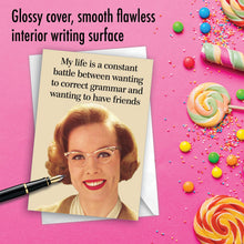 Load image into Gallery viewer, NobleWorks - Funny Birthday Greeting Card - Correcting Grammar